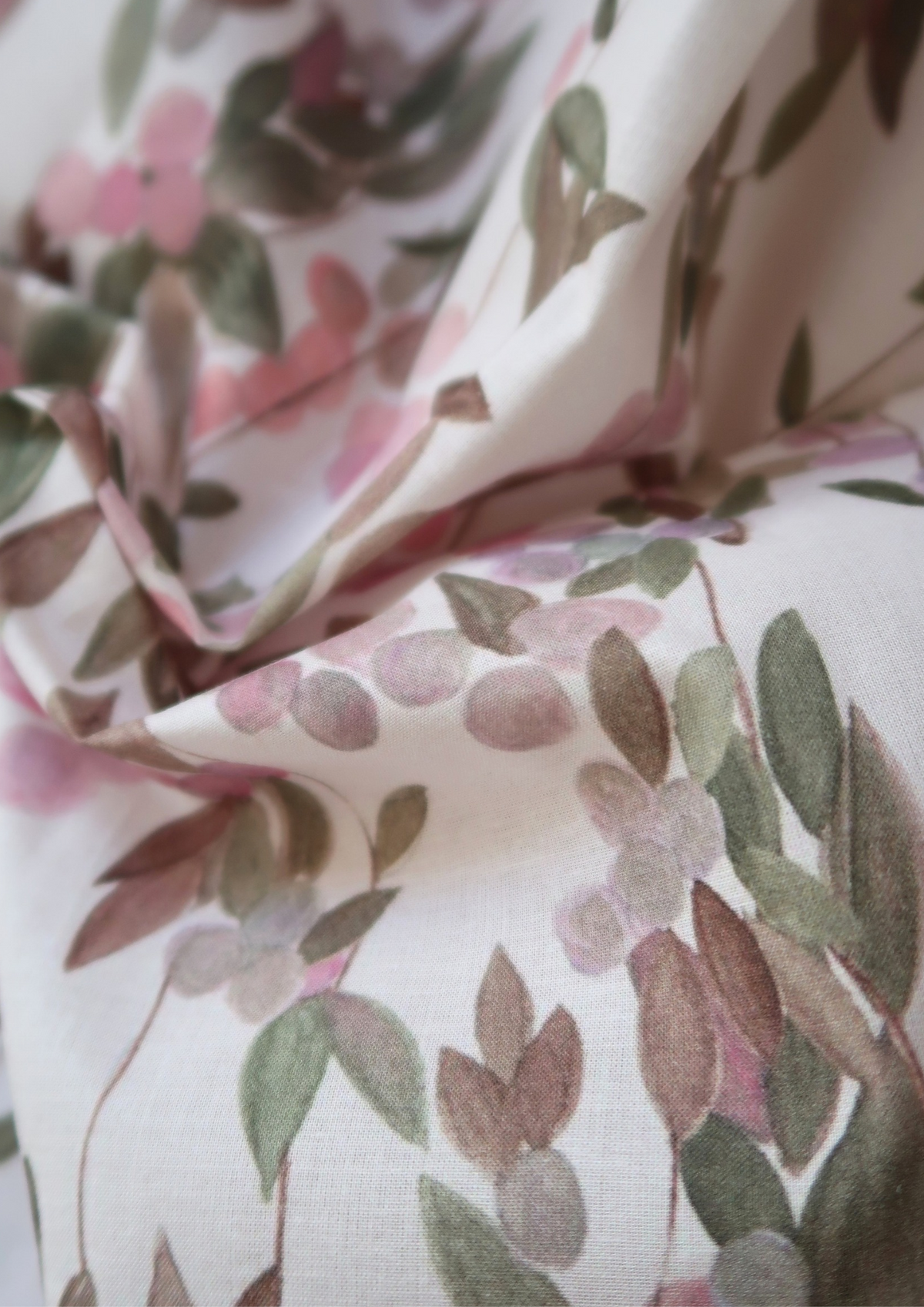 Tissu voile de coton Petites baies