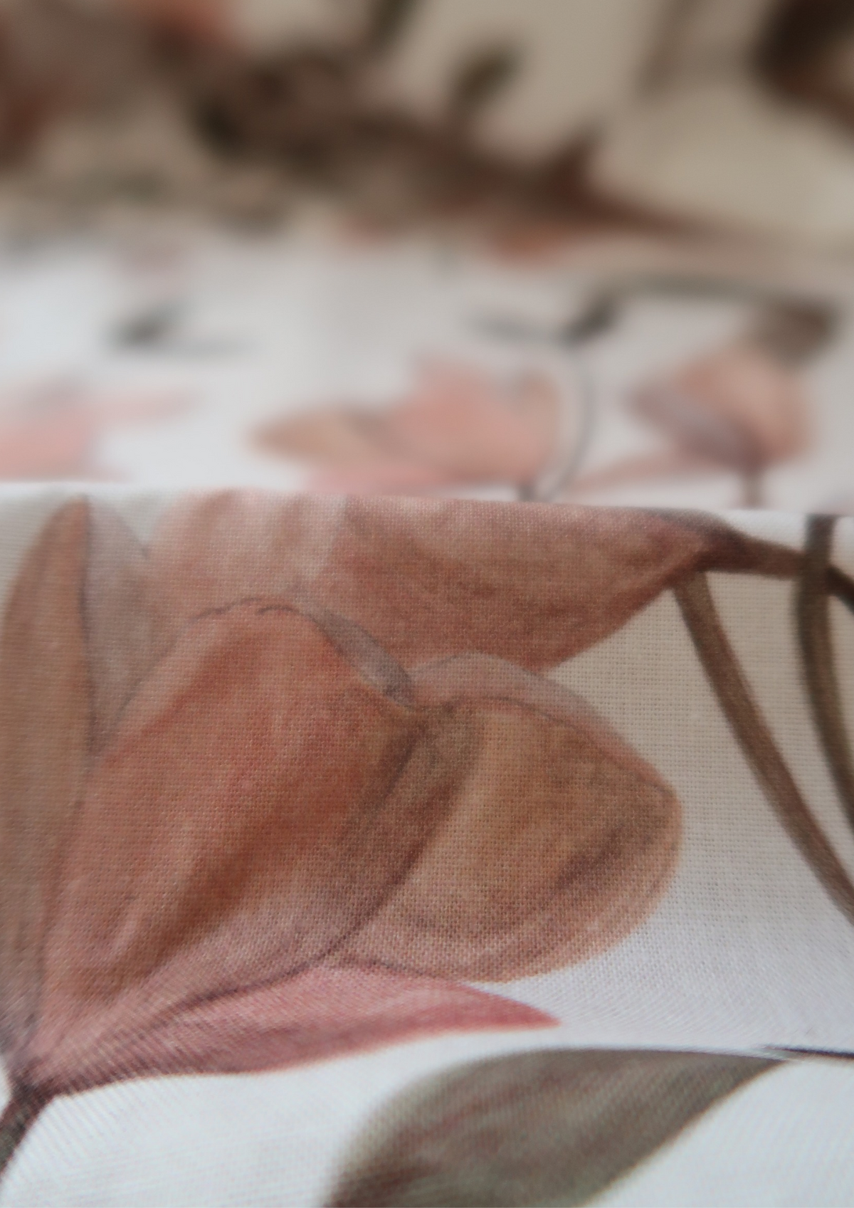 Tissu cretonne Magnolias