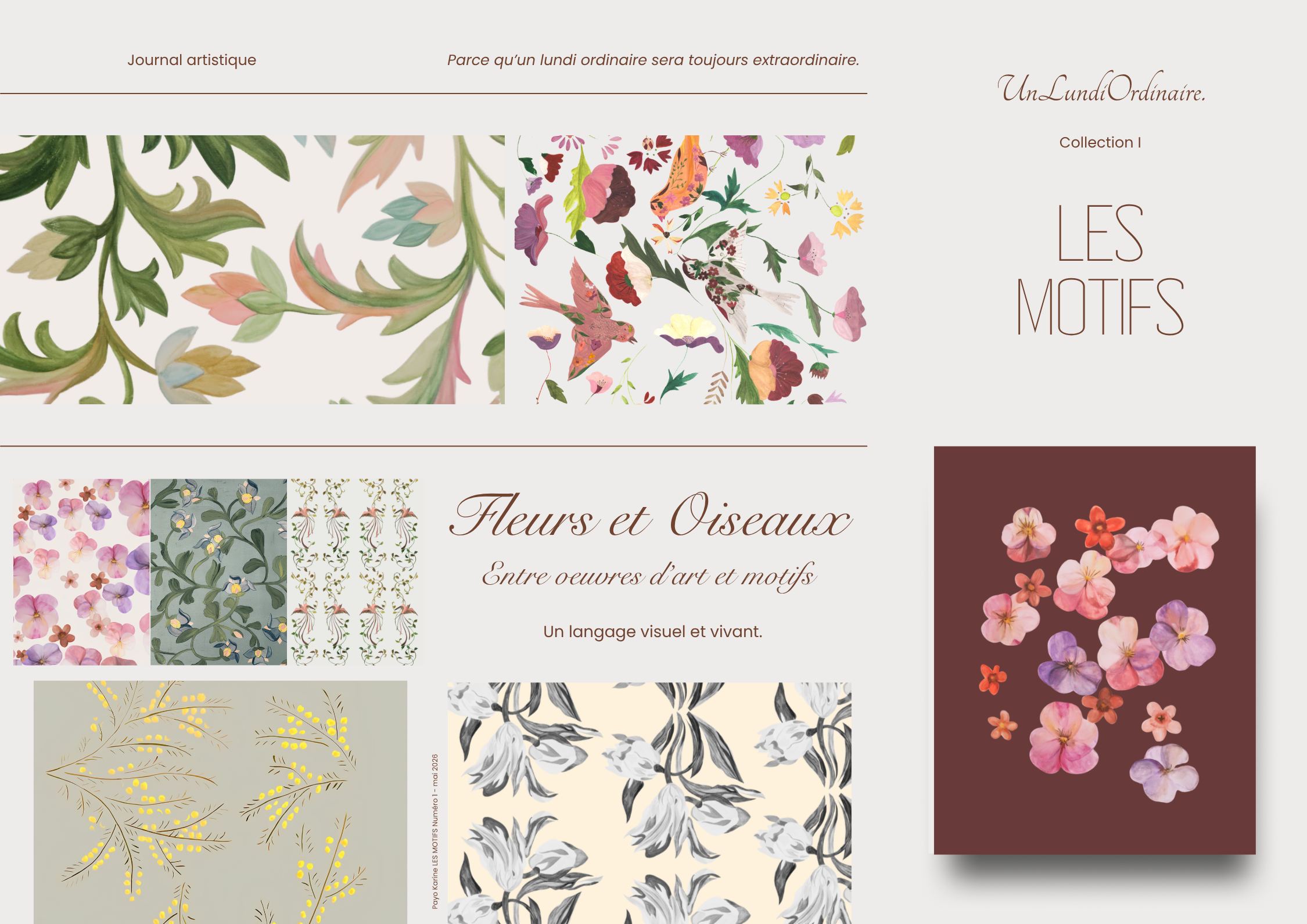 UnLundiOrdinaire. Journal - Collection I LES MOTIFS