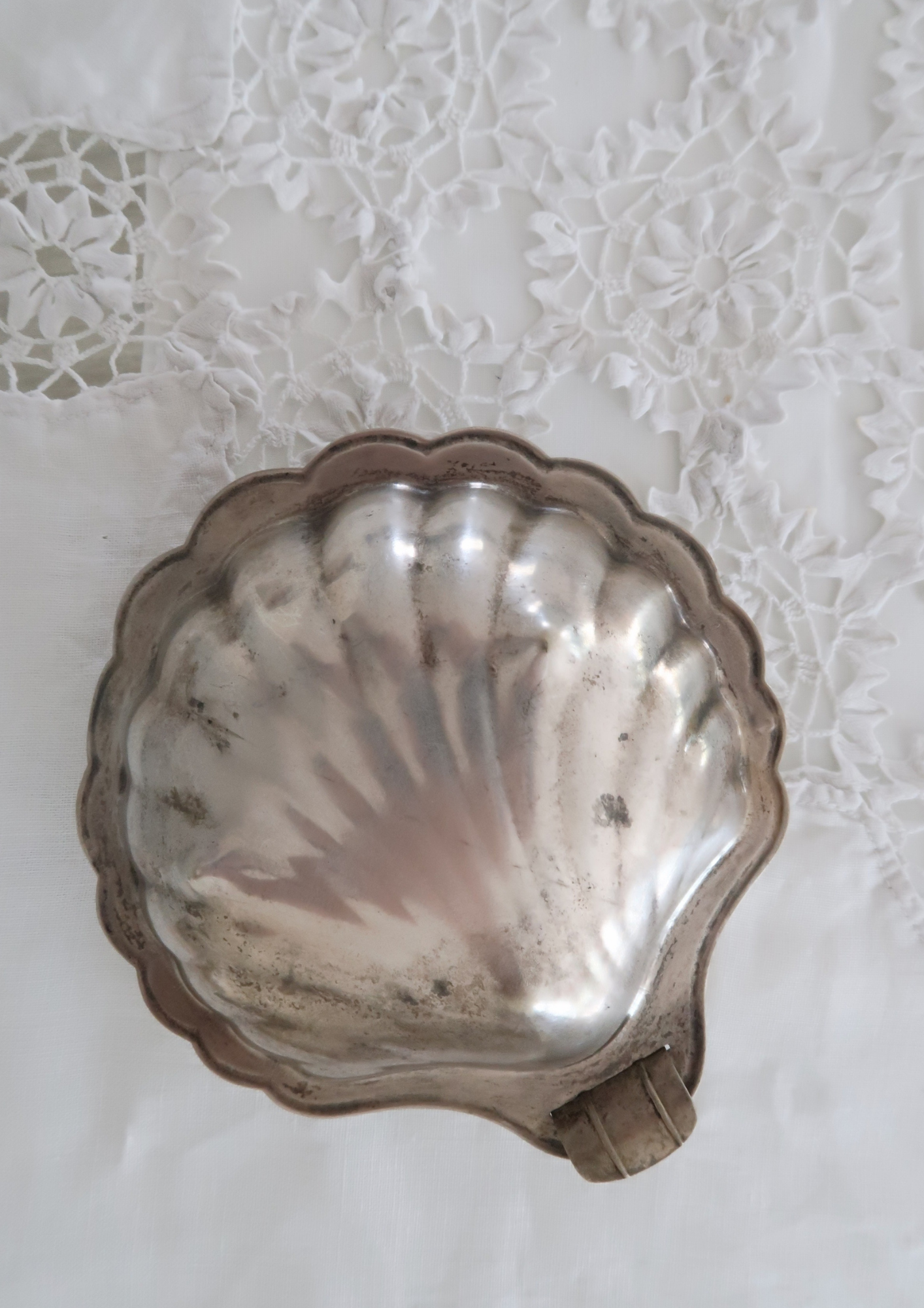 Plat à caviar coquille vintage