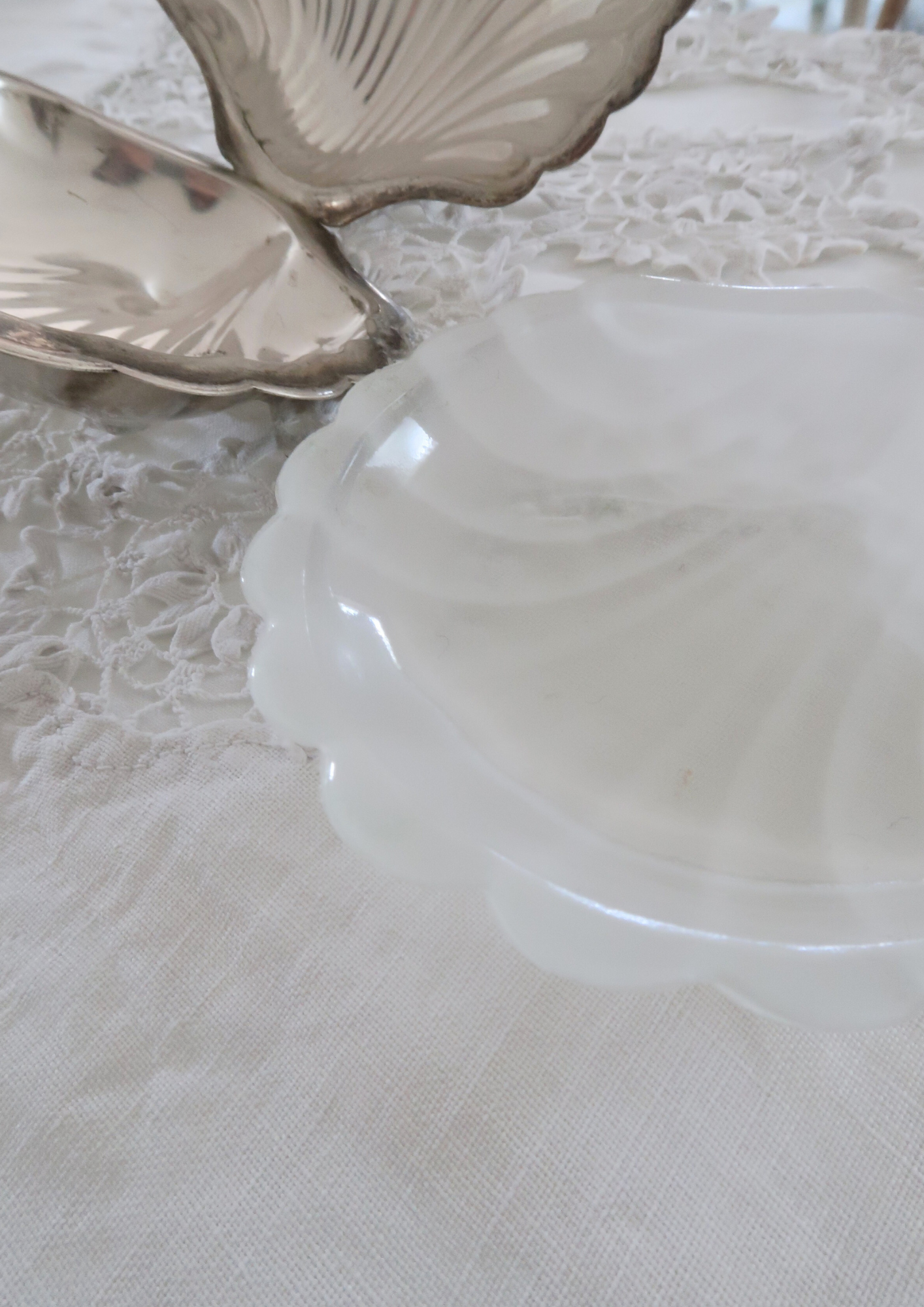 Plat à caviar coquille vintage