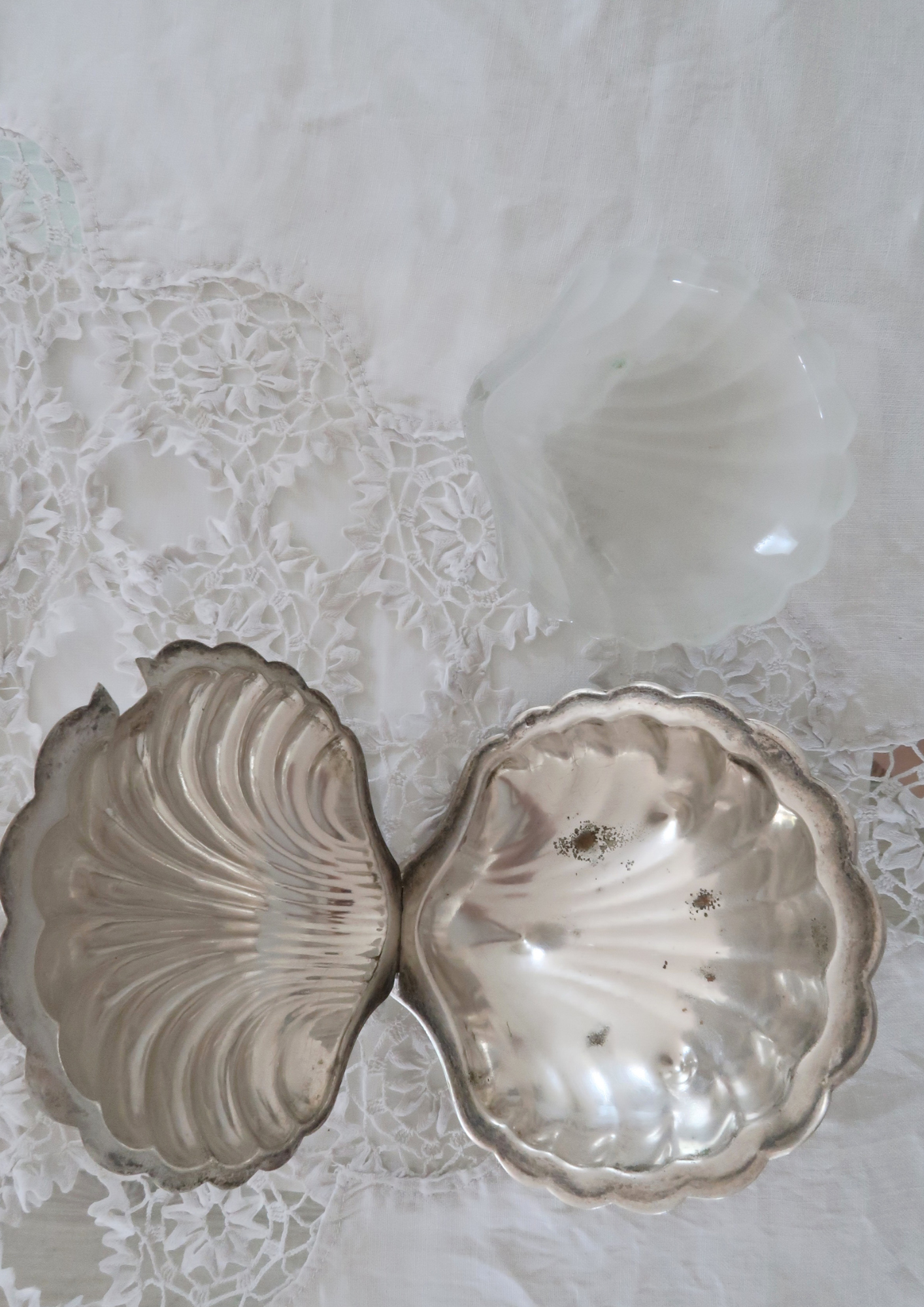 Plat à caviar coquille vintage