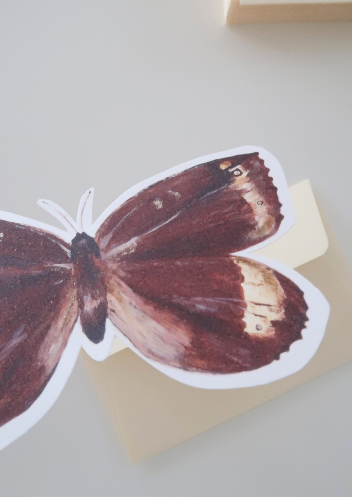Petite carte Papillon Brun