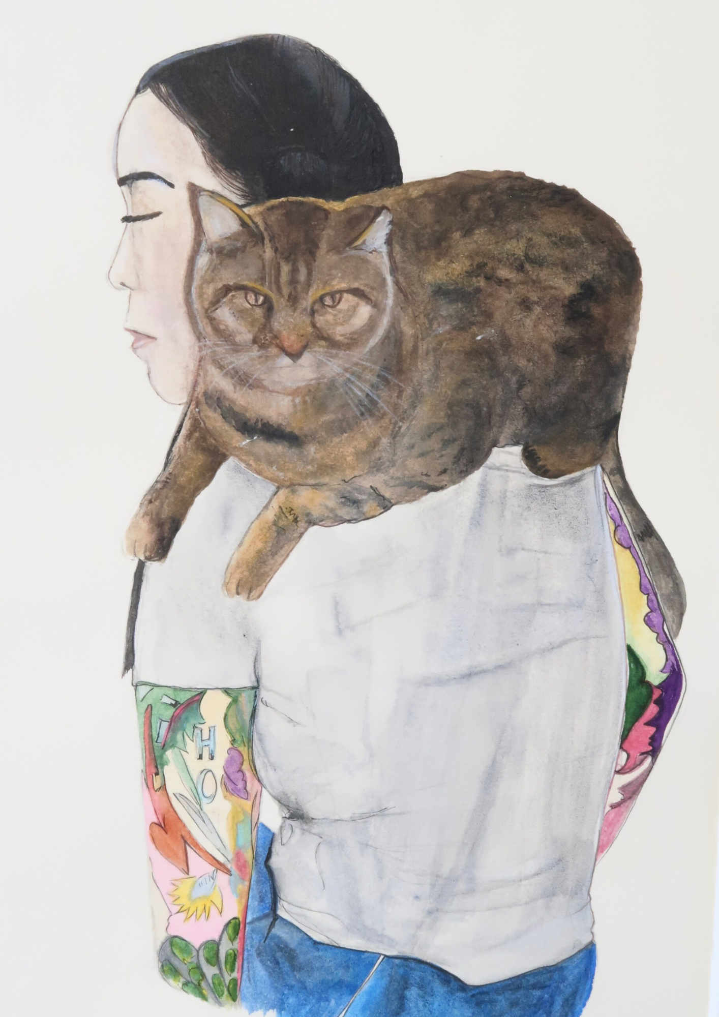 Madoka et son chat