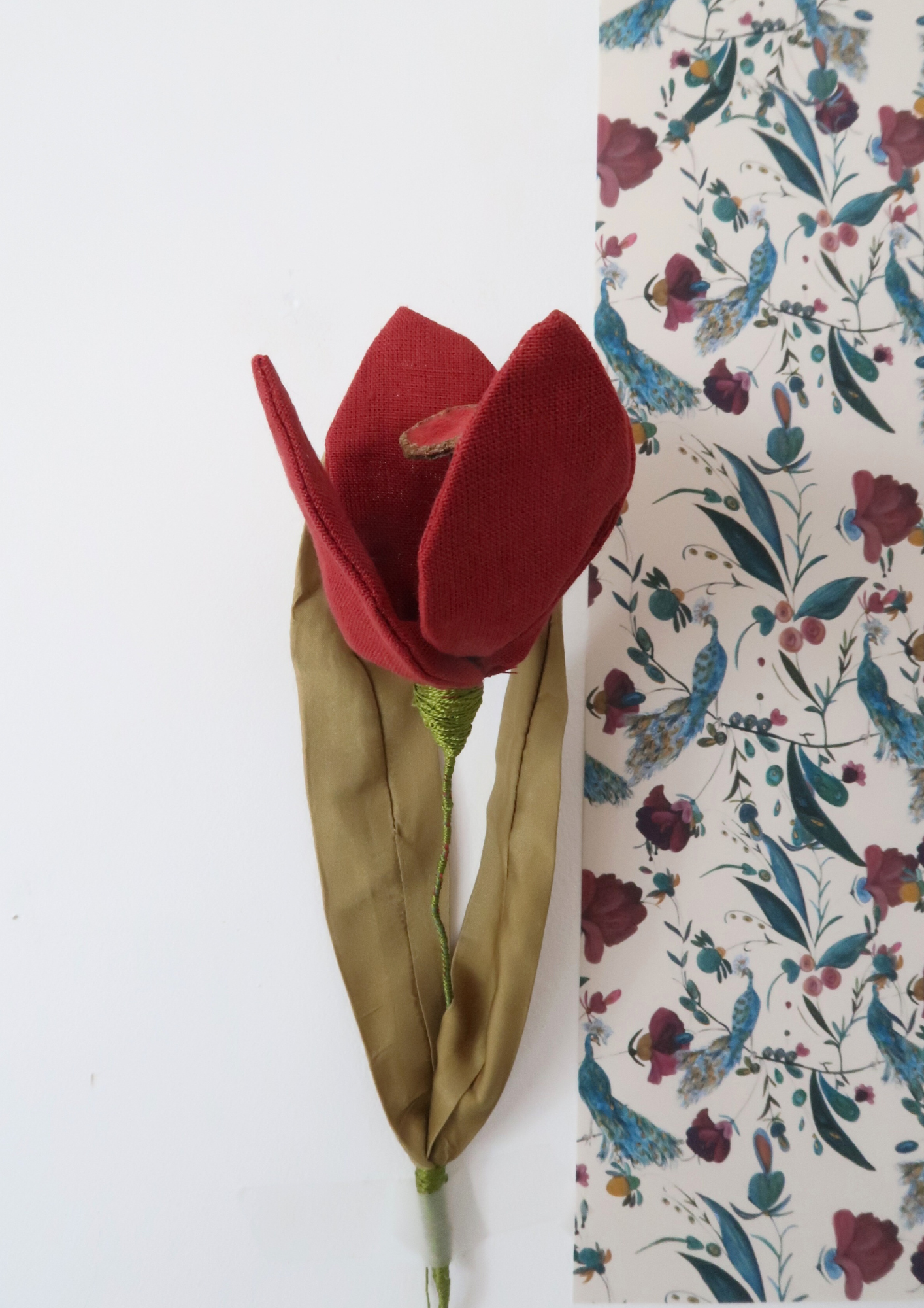 Tulipe à quatre pétales bordeaux