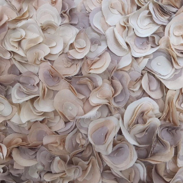 Panneau de fleurs en soie sauvage