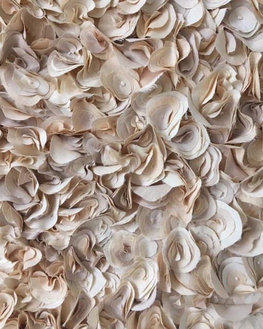 Panneau de fleurs en soie sauvage