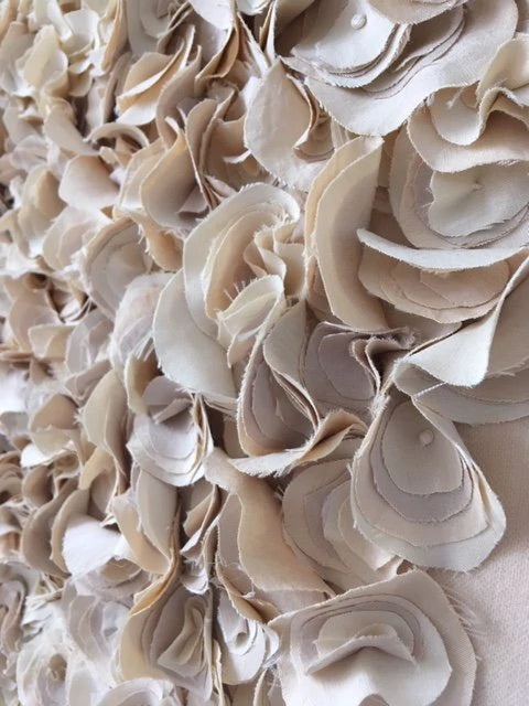 Panneau de fleurs en soie sauvage