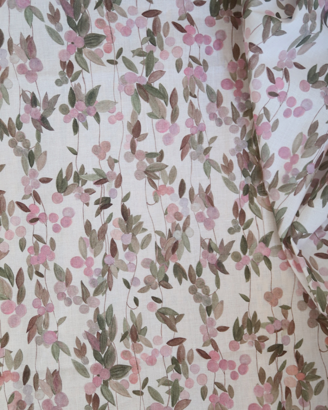 Tissu voile de coton Petites baies