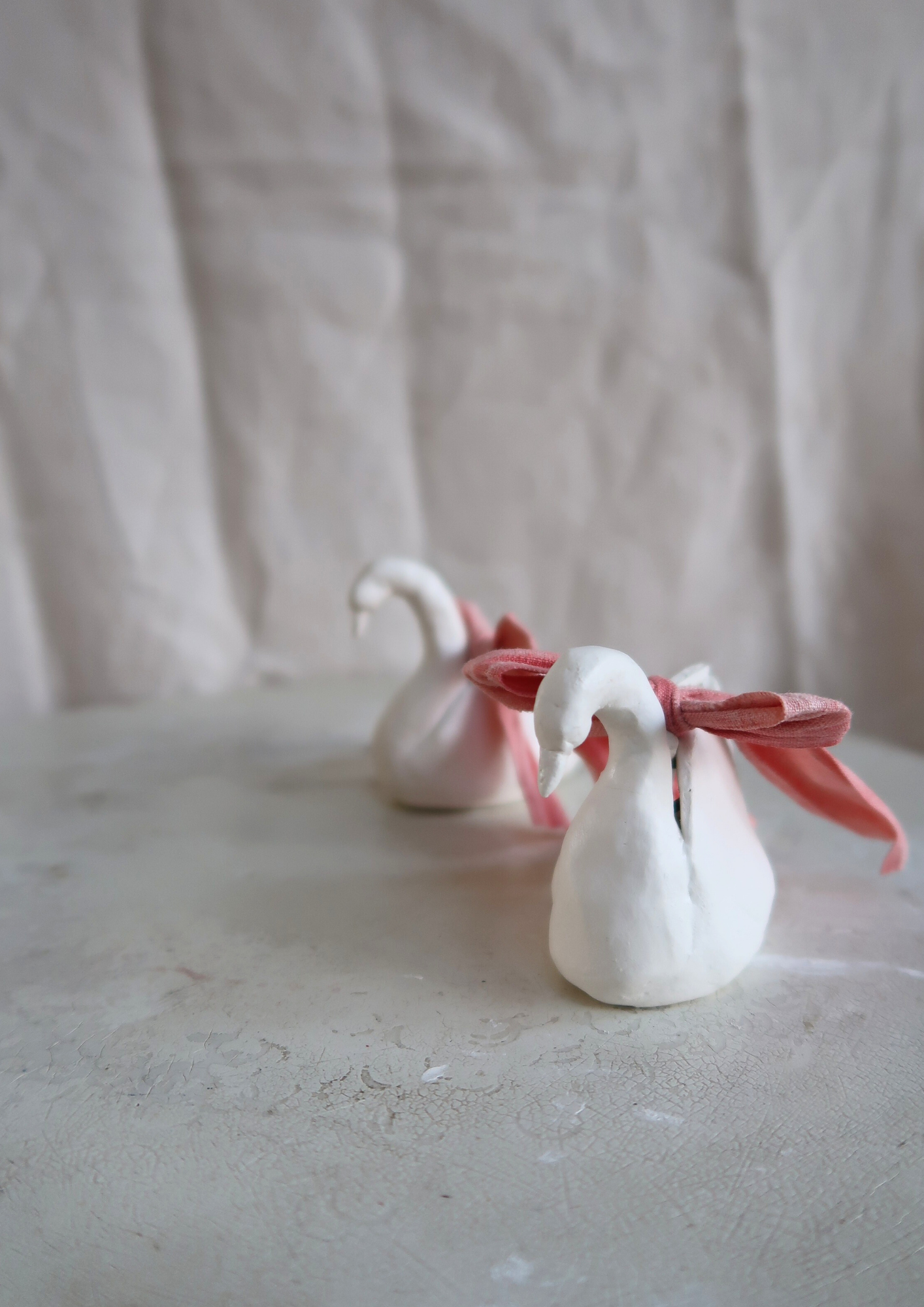 Le couple de cygnes à noeuds