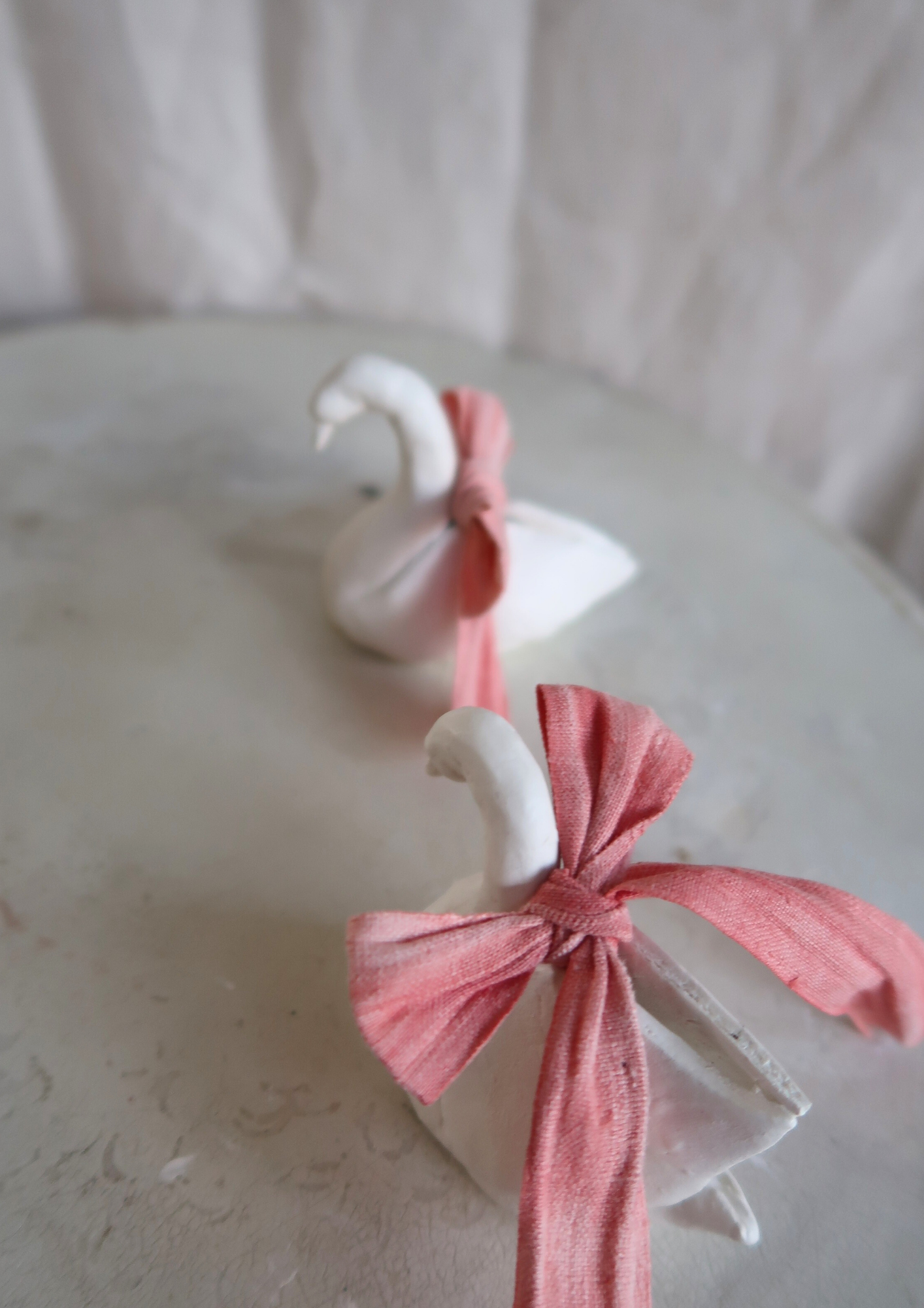 Le couple de cygnes à noeuds