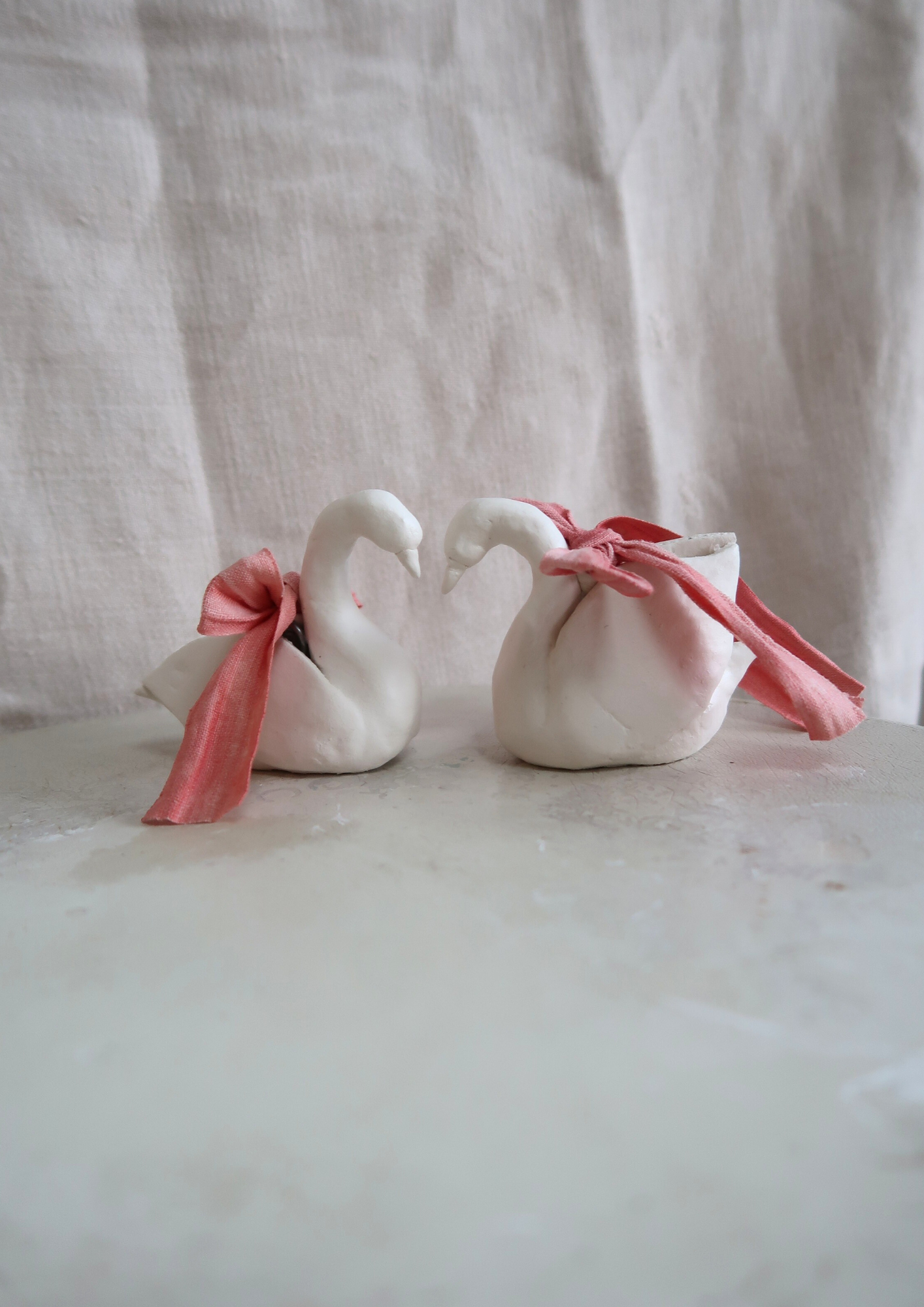 Le couple de cygnes à noeuds