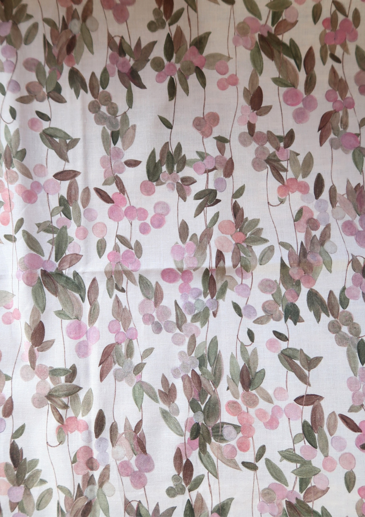 Tissu voile de coton Petites baies