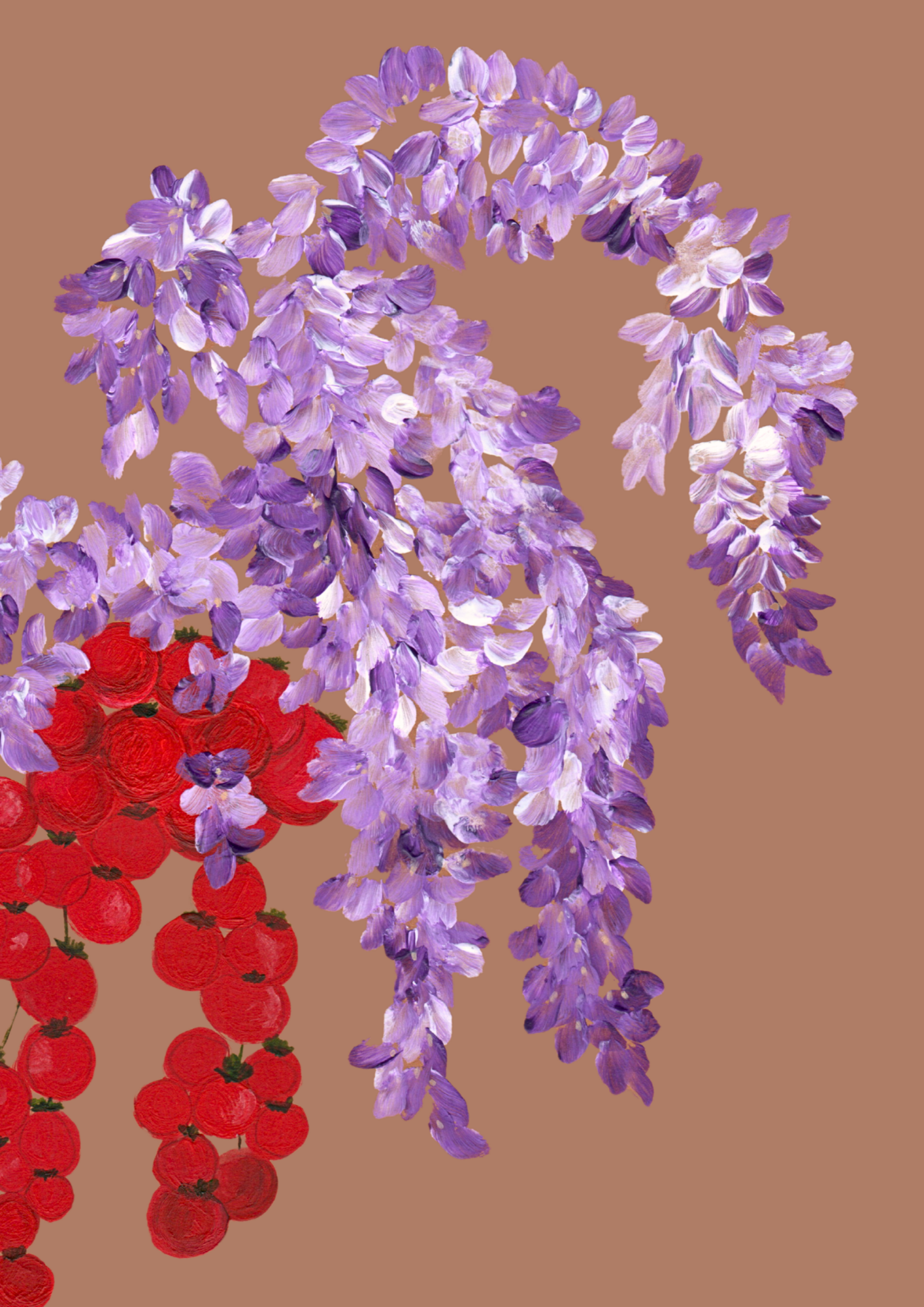 Glycine et tomates cerises