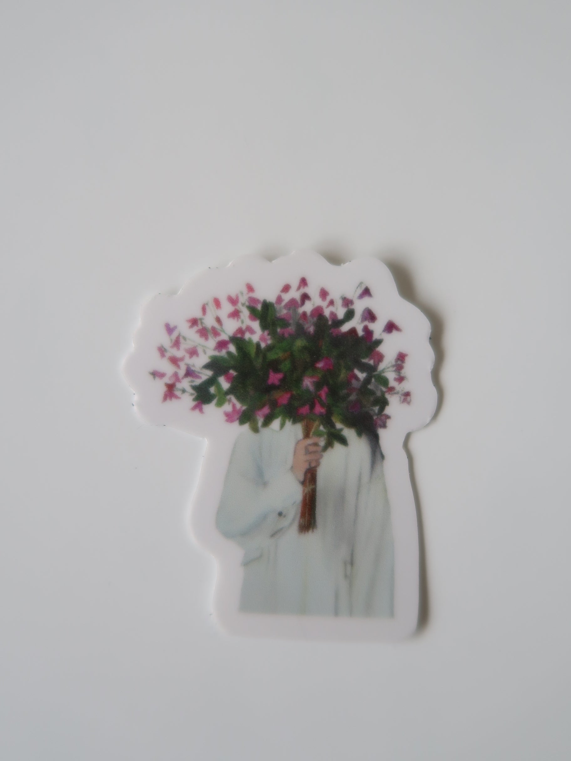 Stickers coquillage, bouquet de fleurs & oiseau bleu- Numéro 1
