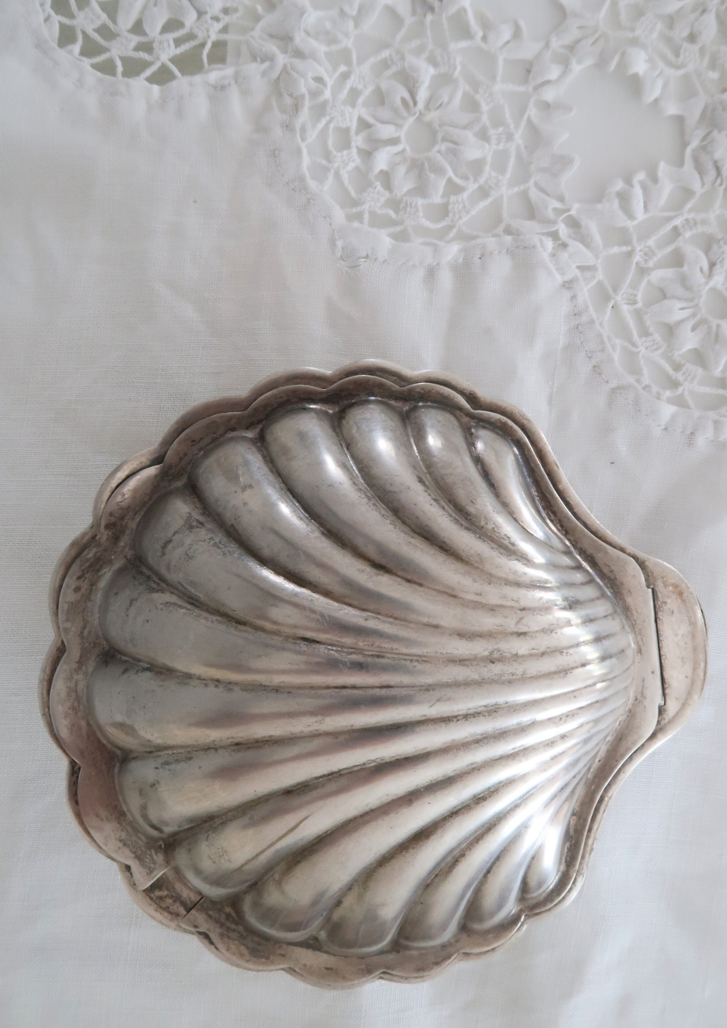 Plat à caviar coquille vintage