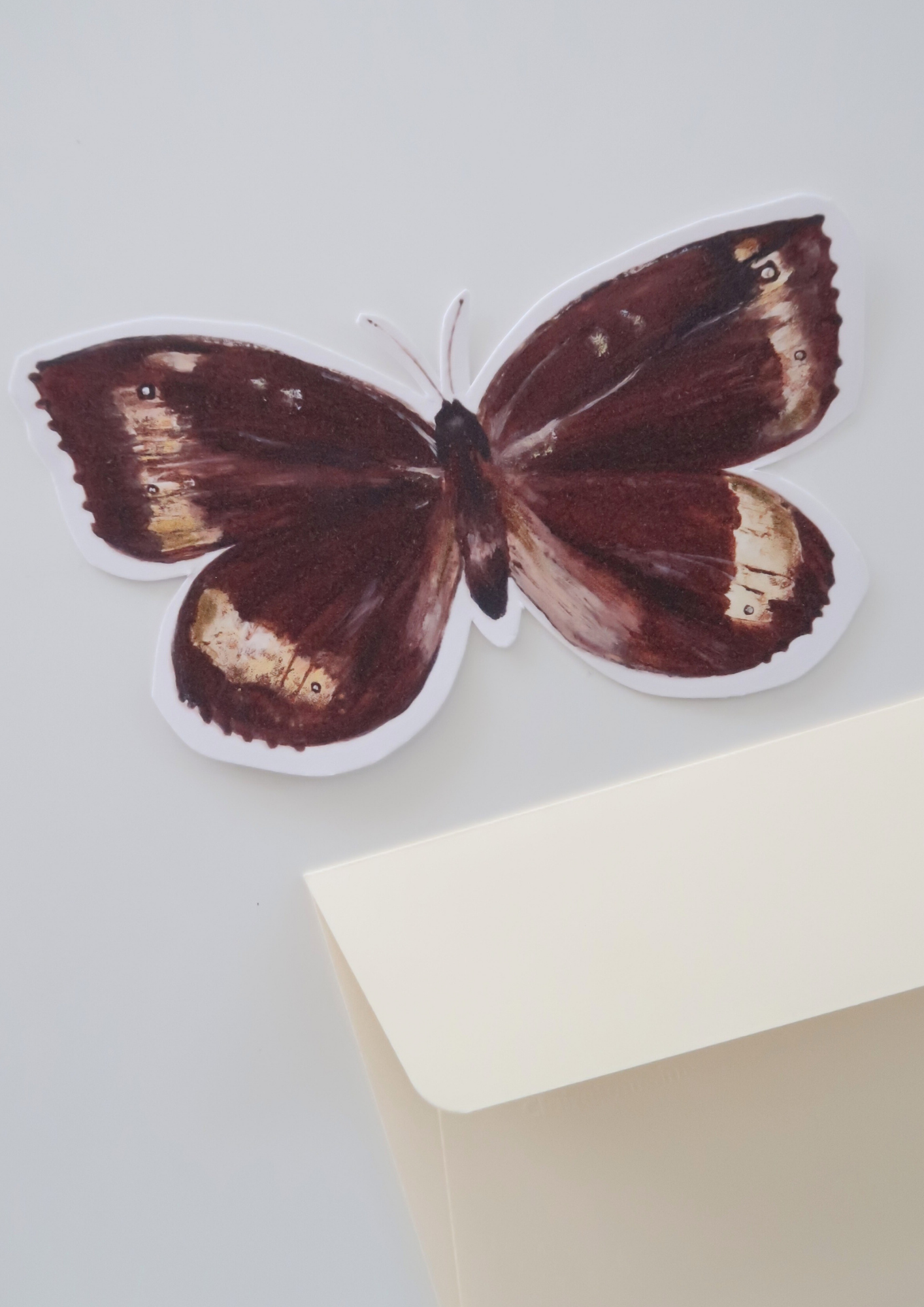 Petite carte Papillon Brun