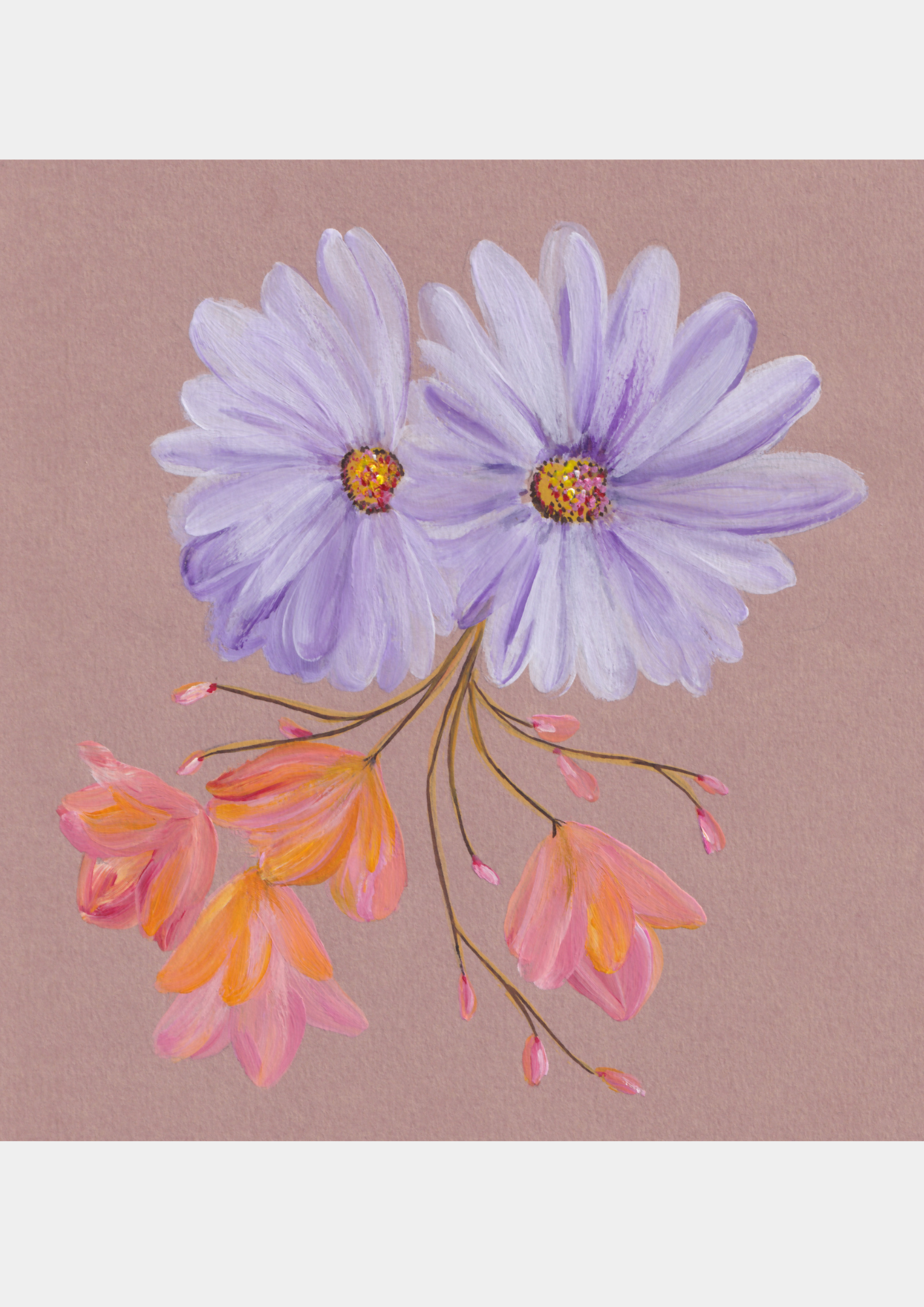 Gerbera et Pois de senteur