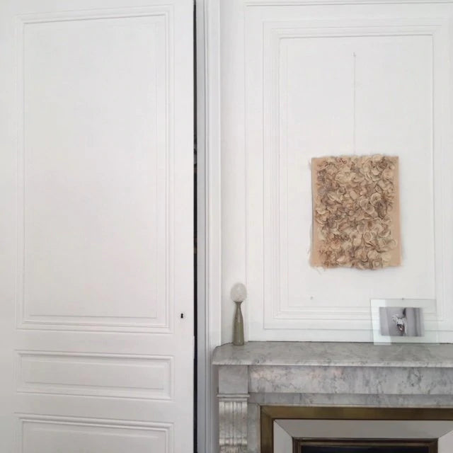 Panneau de fleurs en soie sauvage