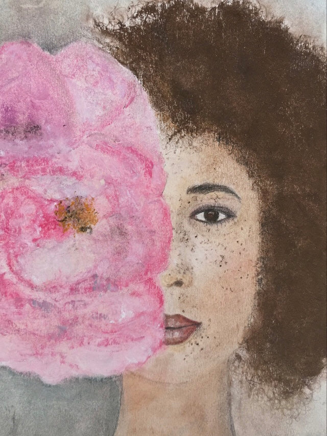 Femme Fleur de Pivoine